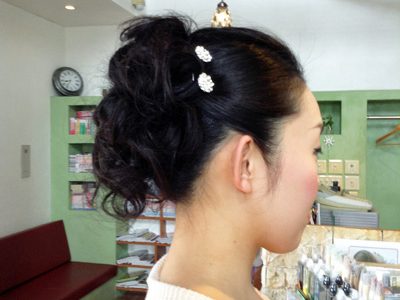 結婚式でのゲスト用、ヘアアレンジあれこれ。